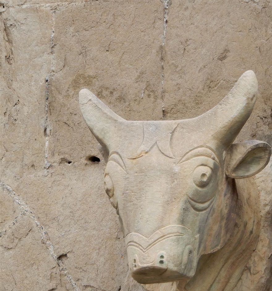 Decorative detail of the main entrance to the  courtyard of the Svetitskhoveli Cathedral.