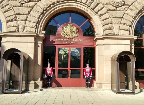 The guards in front of the President of Republic of Bulgaria.