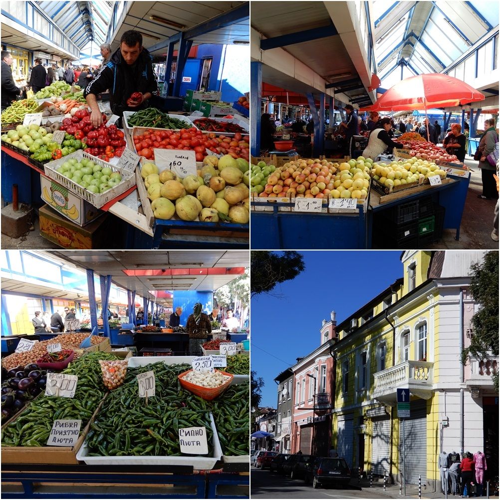 Vegetable vendor stalls at Women's Market.