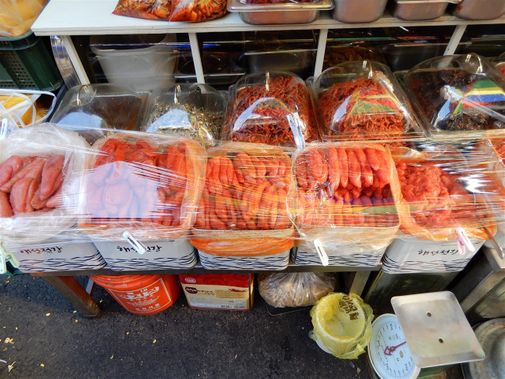 Fish roe sold in markets.