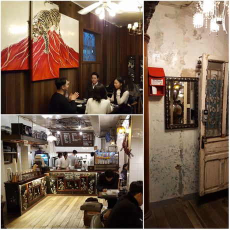The interior of the cafe