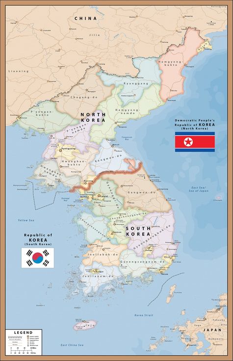 Map of KOREA.