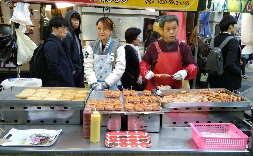 Street food vendors are everywhere in Seoul.
