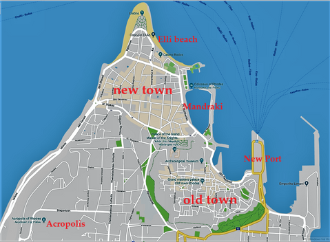 The Town of Rhodos.