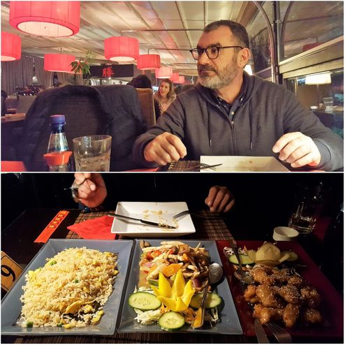 Having dinner at 