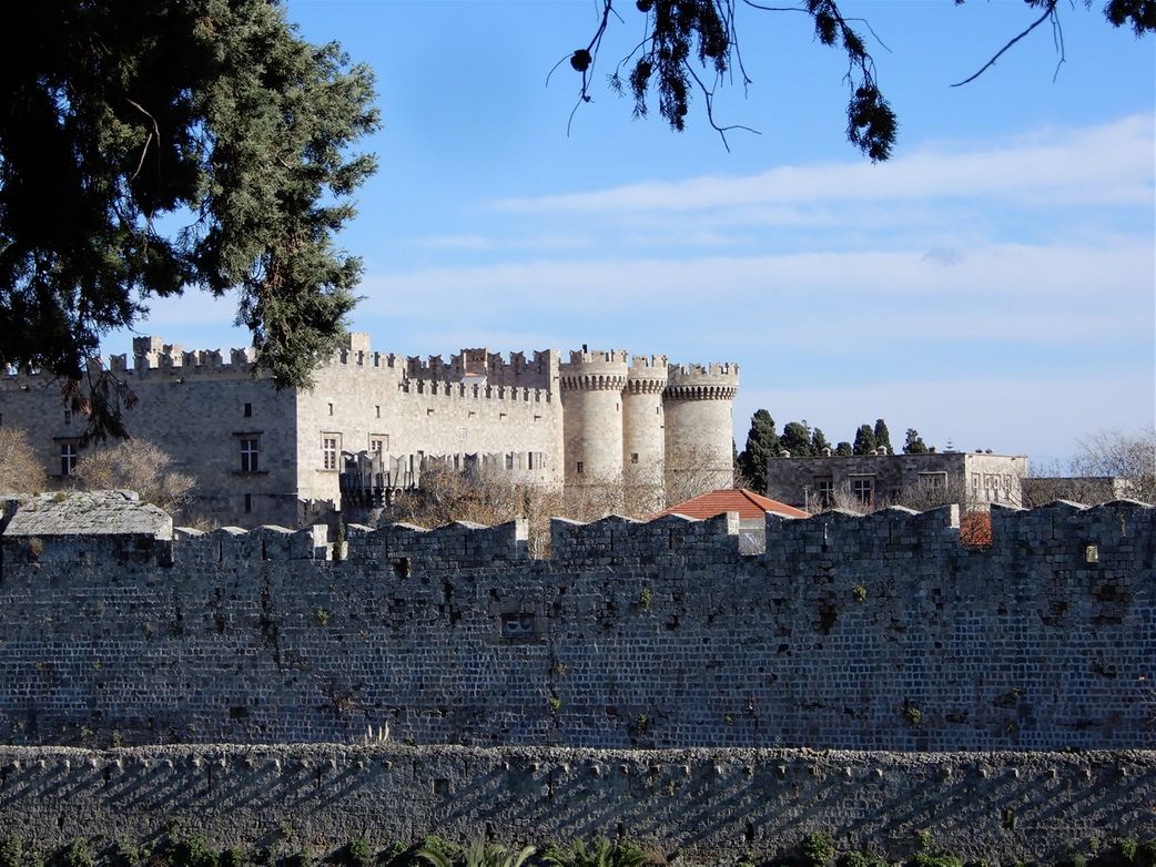 The volumes of the Palace dominate the city.  Here the Palace seen from the west walls.