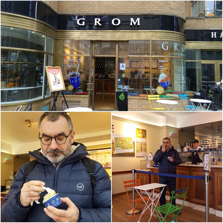 At the Columbus Circle Grom, NYC. February 2018.