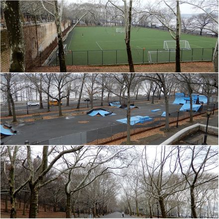 Recreational facilities in Riverside Park.