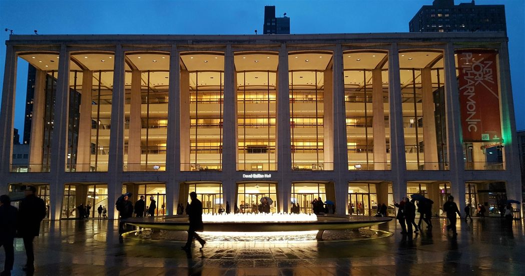 The New York Philarmonic building at Lincoln Center.