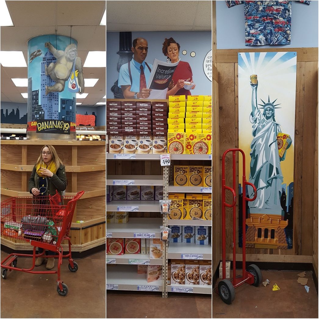 NYC inspired paintings at Trader Joe's.