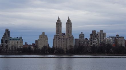 The Eldorado Apartments seen from the Jacqueline Kennedy Onassis Reservoir in Central Park.