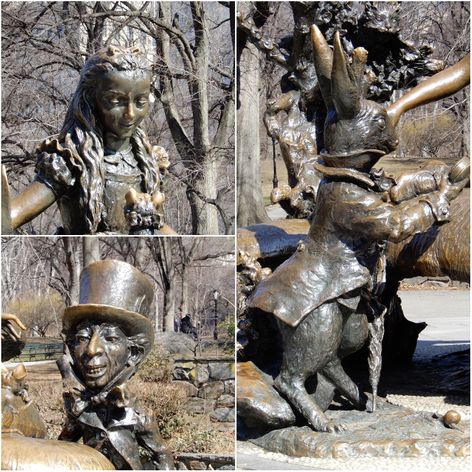 Alice in Wonderland sculpture.