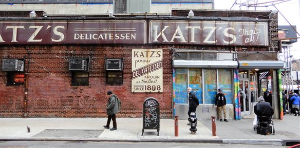 Katz's Deli on E Houston and Ludlow streets.