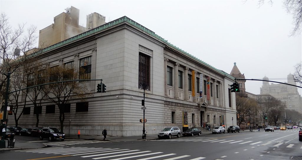New York Historical Society building.  The American Museum of Natural History can be seen next to it, and the Beresford at the background.