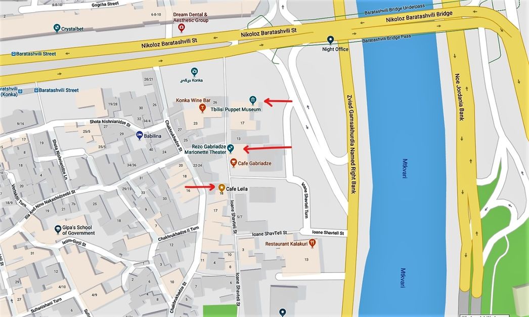Leila Cafe, The Puppet Museum & Marionette Theater on the map.