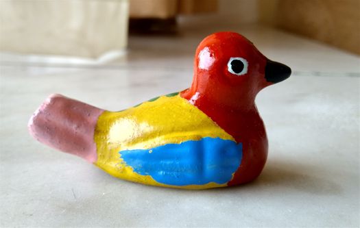 Bird-shaped whistle, which I bought from Jenski Market.