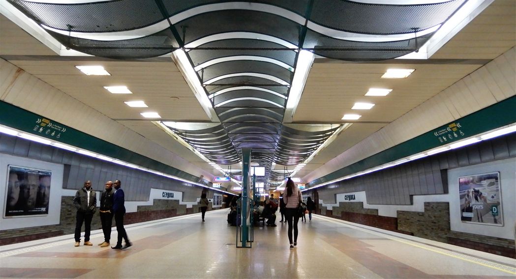 Metro Station Serdika.  The Sofia metro is new and its stations clean and pleasant.