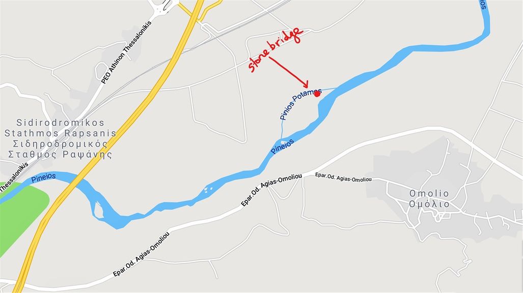 The stone bridge on the map.