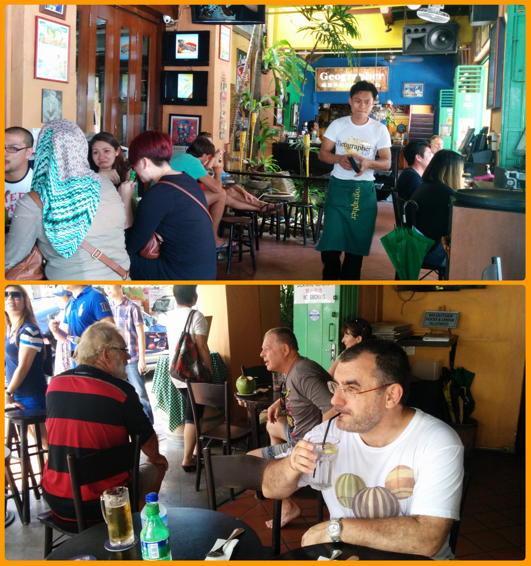 Inside the “Geographér Café”.