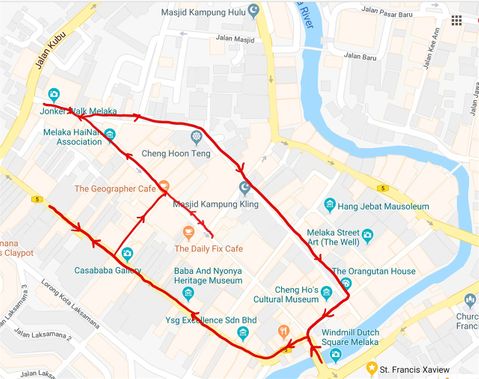 A proposed walk around Chinatown.