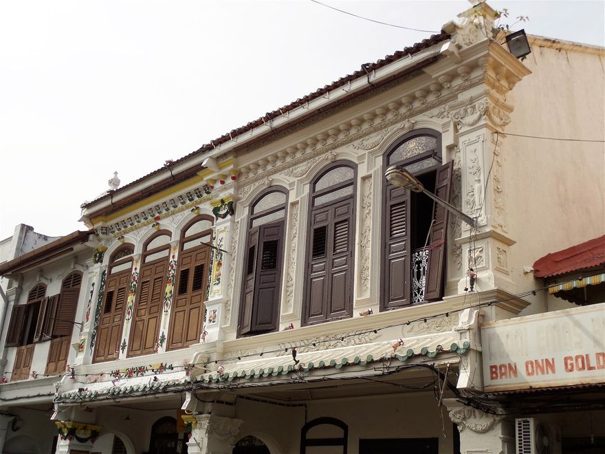 Typical houses in Jalan Tokong Street.