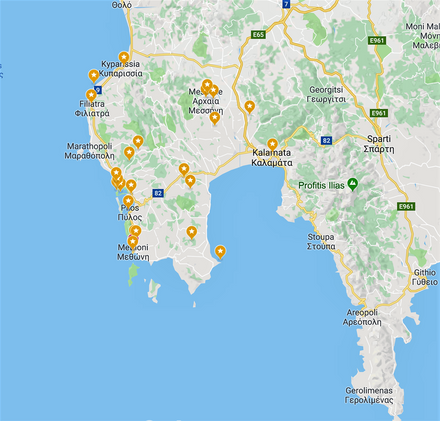 Messinia on the map.
