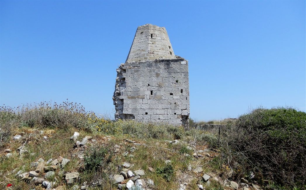 The minaret base.