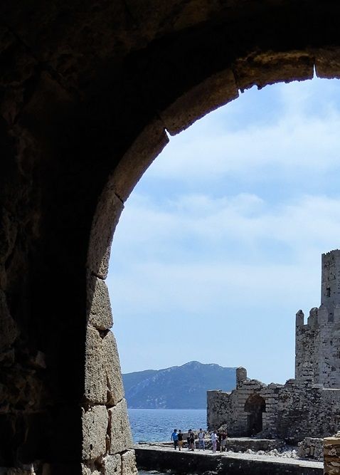 Bourtzi seen from the Sea Gate opening.