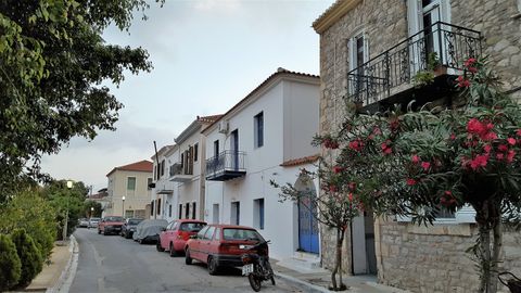 Typical Methoni two-storey houses.