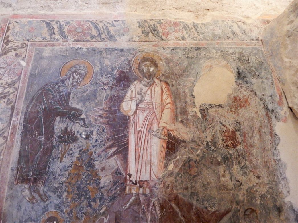 The Church in Andromonastiro is dedicated to the Transfiguration of the Savior.  The fresco depicting the Transfiguration.