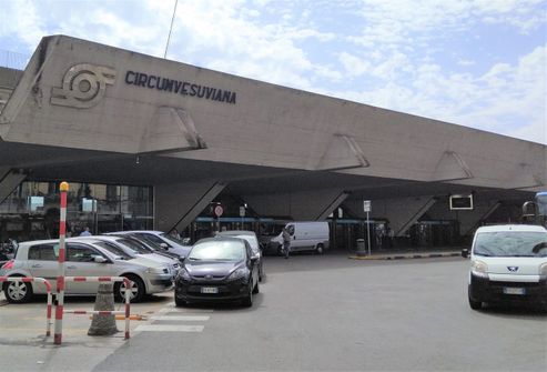 The Circumvesuviana Train Station at Porta Nolana.