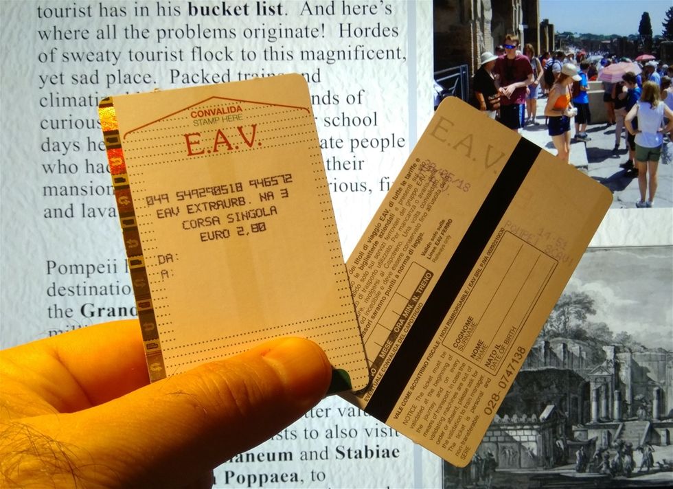 Circumvesuviana ticket Napoli-Pompeii.