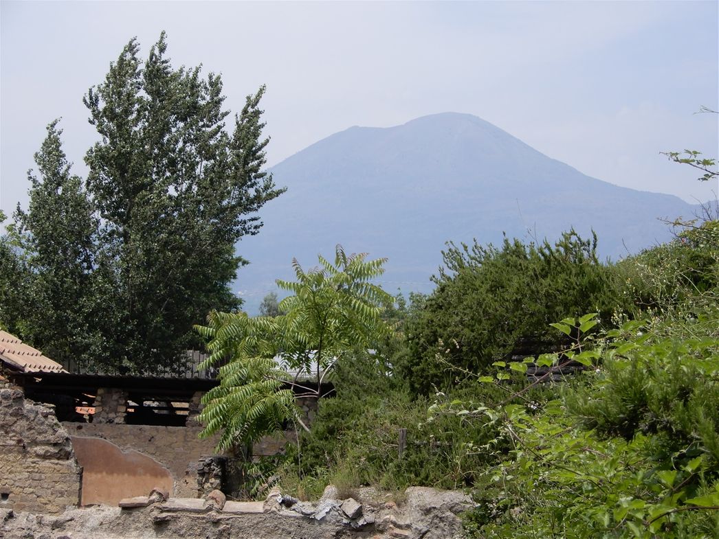 Vesuvius seen from the Villa dei Misteri.