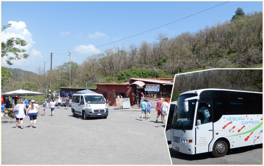 The car park where you get off the bus to continue on foot for the summit.