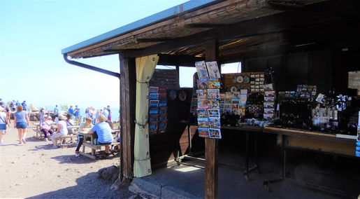 Souvenr shop at the summit.