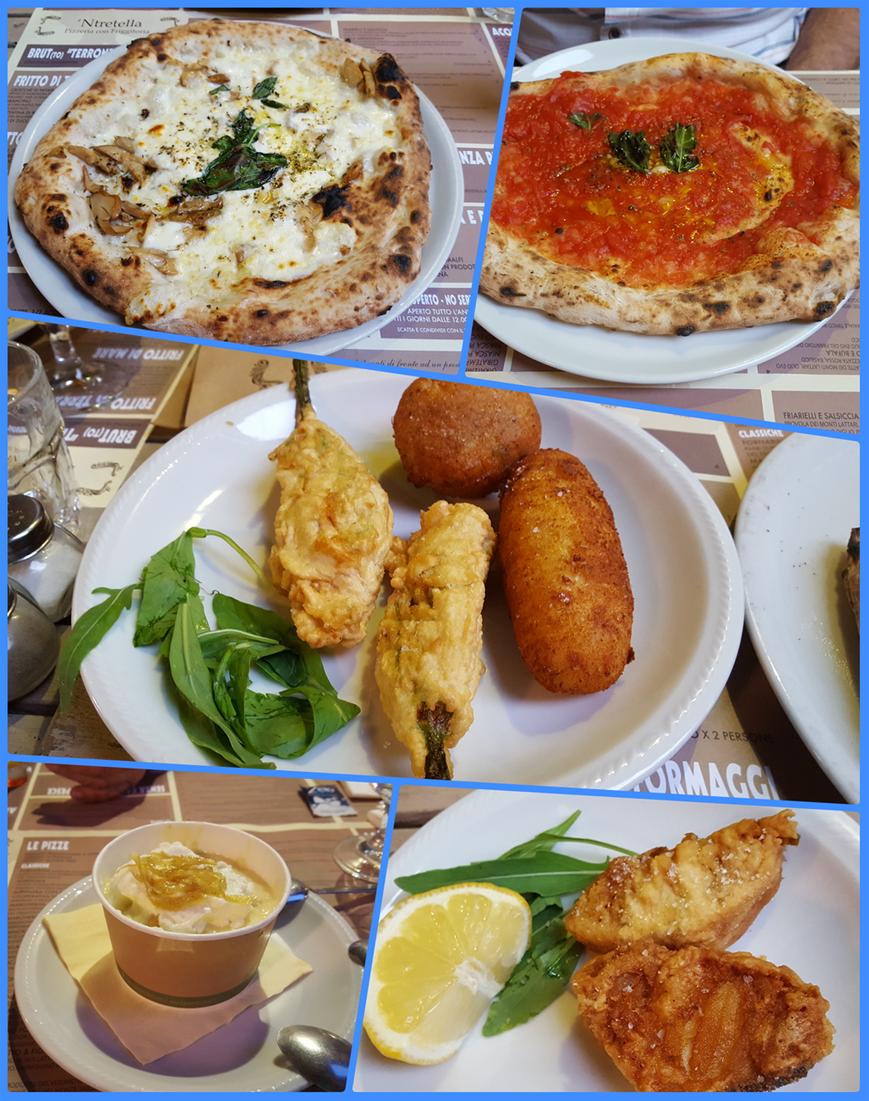Our order at pizzeria 'Ntretella.
