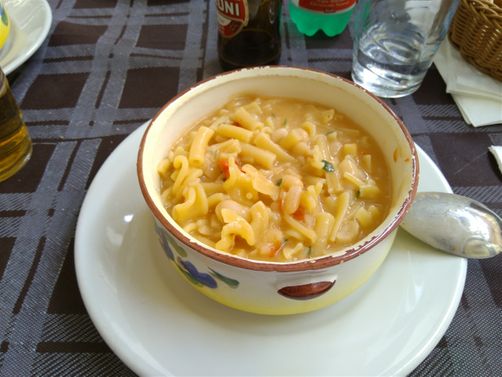 Pasta e Fagioli.  We had this delicious dish off Via Santa Lucia next to Conad City Supermercato.