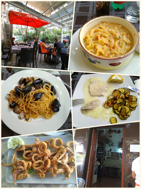 Our Lunch at the patio of “A’ Tiella e Patrizia e Ninona”.