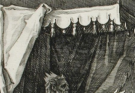 Zeus turning Lycaon into a wolf; engraving by Hendrik Goltzius.