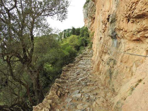 The path leading to the Monastery of Ioannis Prodromos (Timios Prodromos).