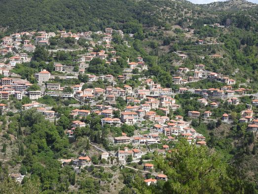 Langadia seen from the opposite side of the gorge..