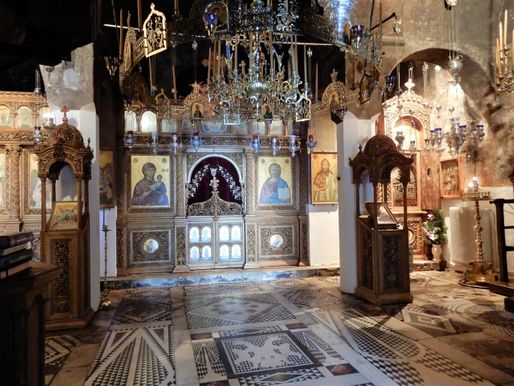 The katholikon of the Mega Spileo Monastery.
