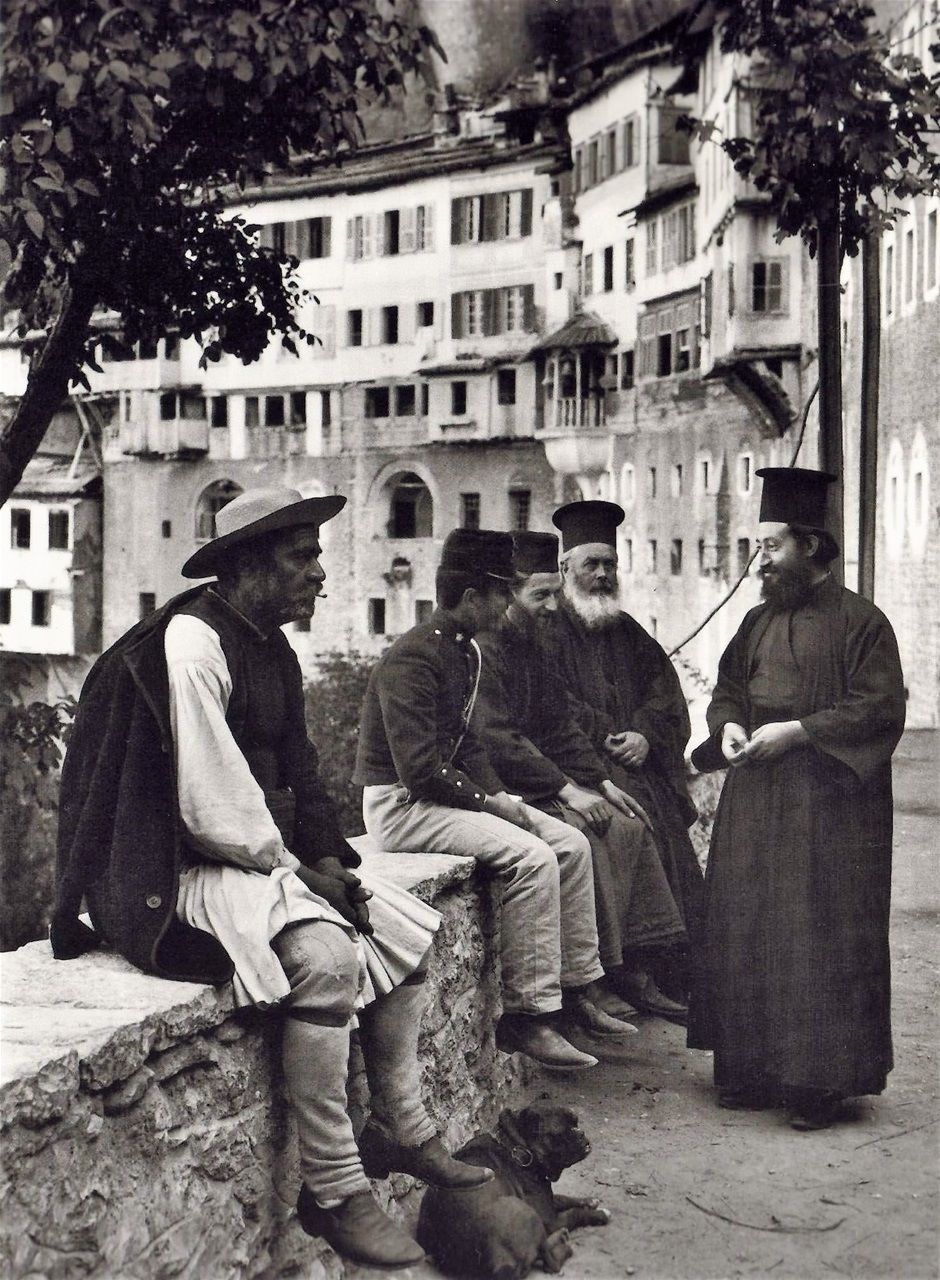 Mega Spilaio monastery in Kalavryta by Fred Boissonnas. 1903.