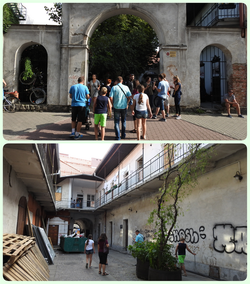The entrance to Meiselsa street (top). Inside Meiselsa street (bottom).