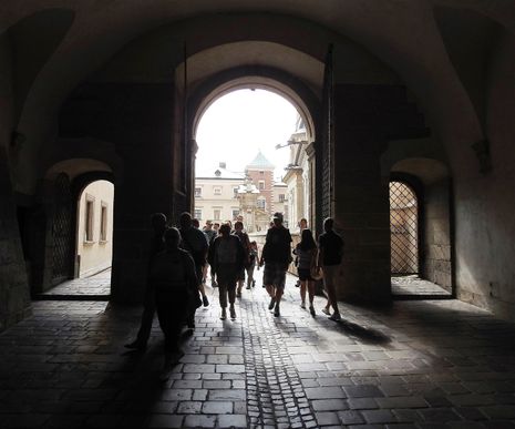 Inside the Wawel Hill complex.