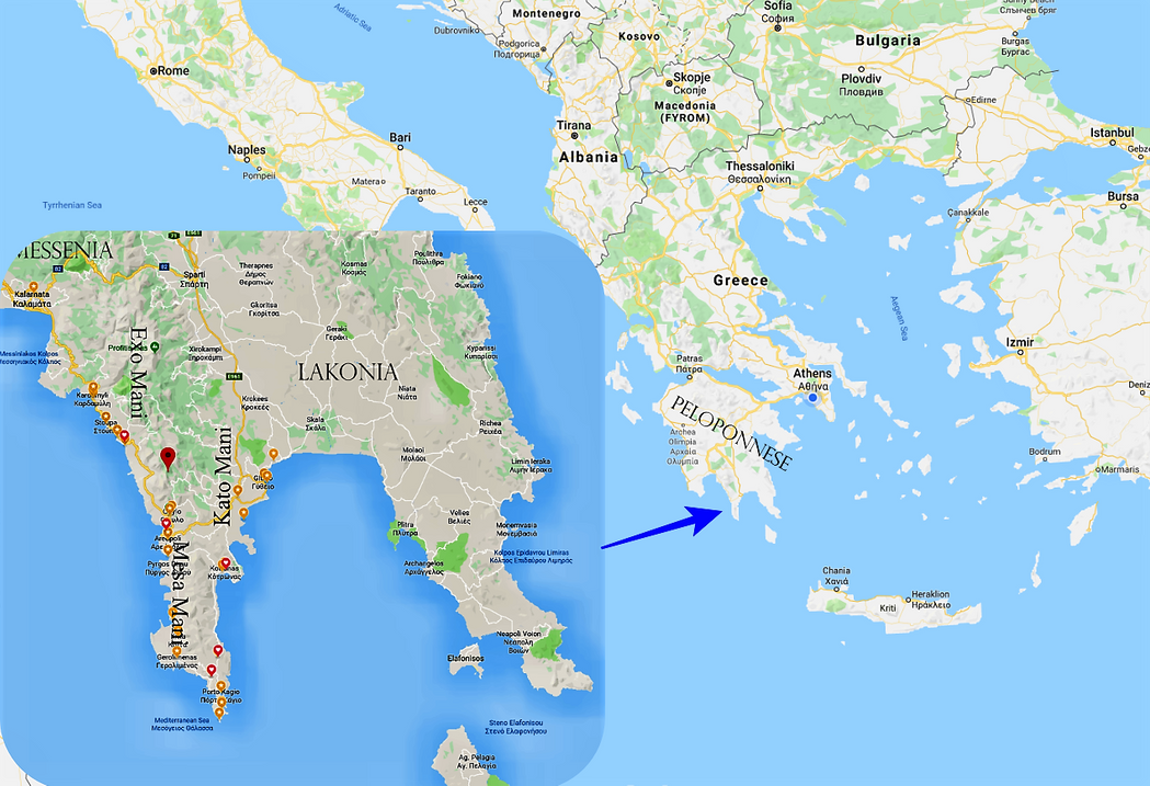 Mani on the map (courtesy of google maps).