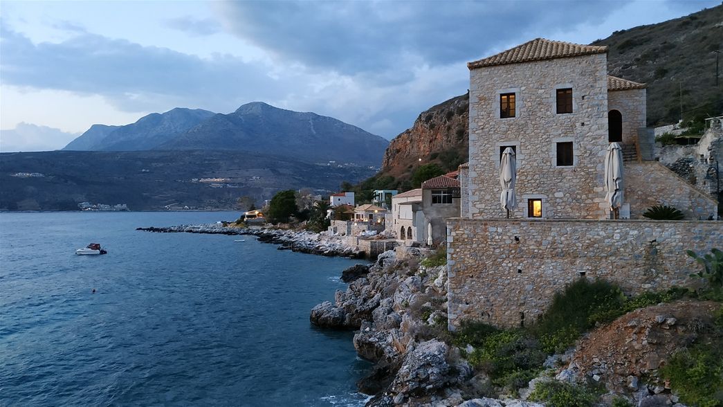 Limeni in the dusk. 