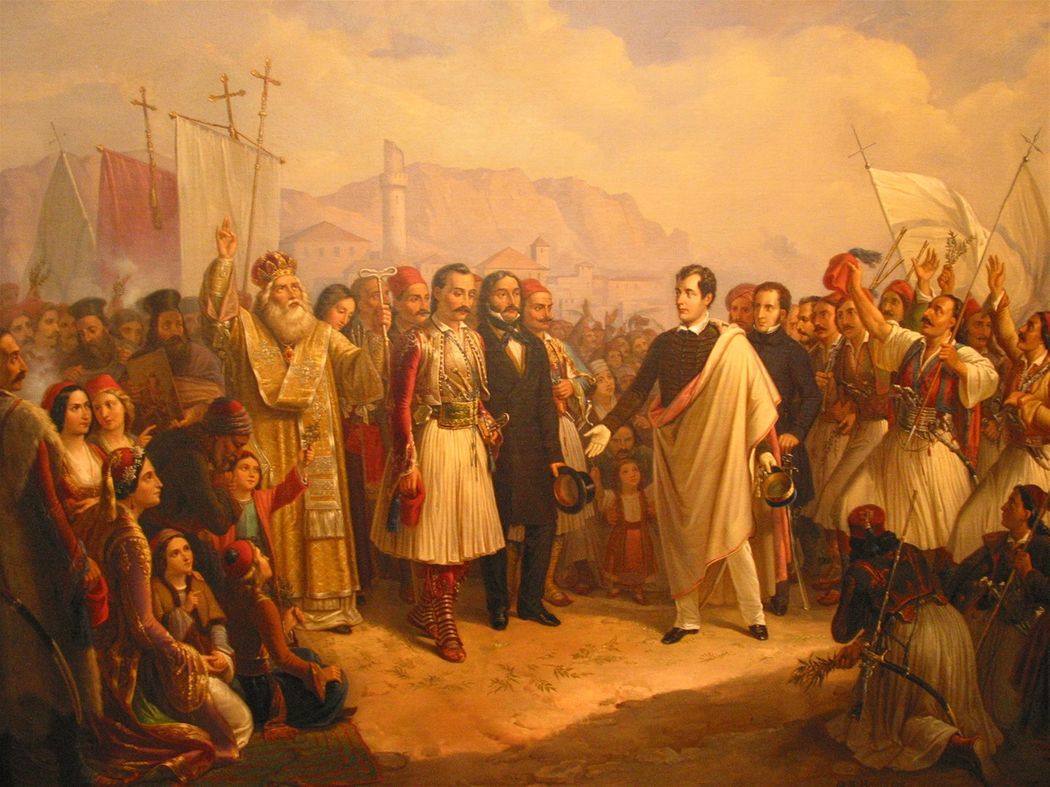 The English poet, writer, and libertine Lord Byron put all his wealth and ultimately his life into the War for Greek independence.