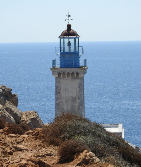 The lighthouse at the tip of Cape Tainaro.