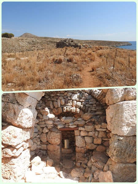 The temple dedicated to the Sea God Poseidon (Νεκρομαντεῖον Ποσειδῶνος).